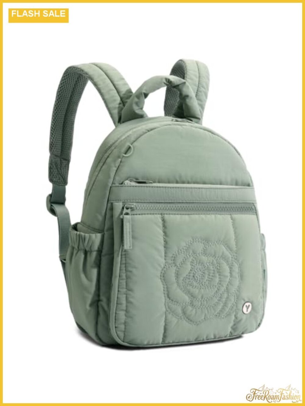 Mini Puffer Backpack, Lightweight Quilted Water Resistant Daypack for Travel